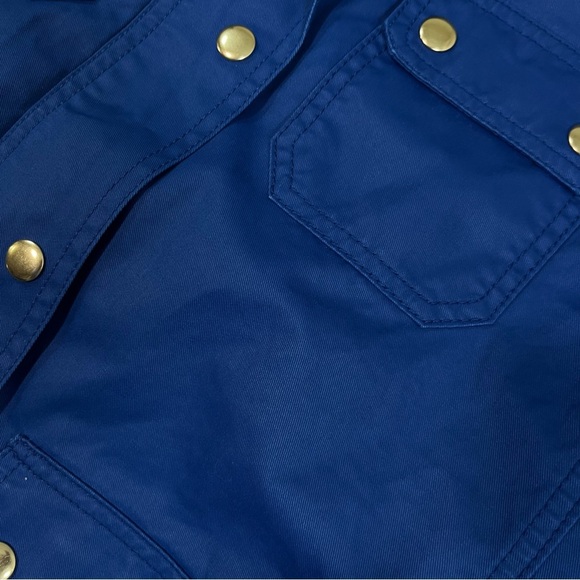 J. Crew Blue Utility Jacket with Gold Buttons - Picture 9 of 9